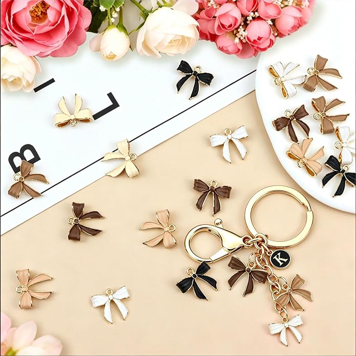 Bow Charms for Bracelet Jewelry Making Cute Bracelet Charms | 18Pcs, Bow Charms - Image 3