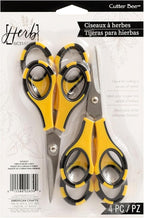 American Crafts Cutter Bee Herb Scissors 4/Pkg-Yellow/Black - Image 2