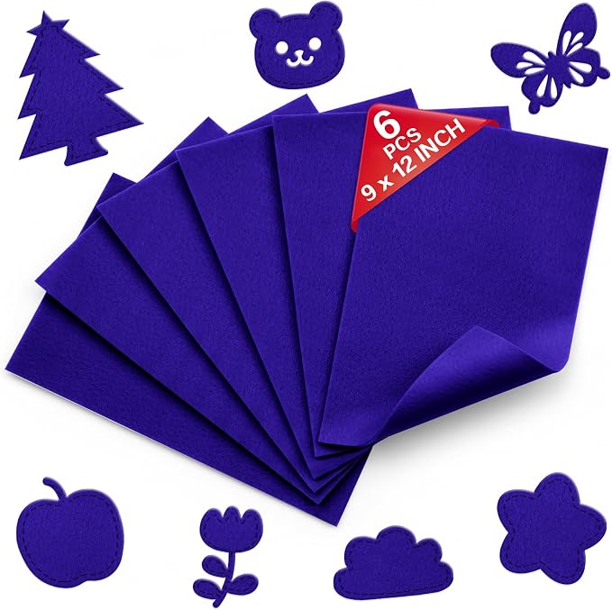 Royal Blue Soft Felt Sheets for Crafts, 1.6mm Thick, Kids' Crafts, DIY Projects by Grainear