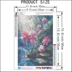 SHICERNHJ 5D Diamond Art Kits for Adults, Lotus Flower Diamond Painting Kits - Image 5