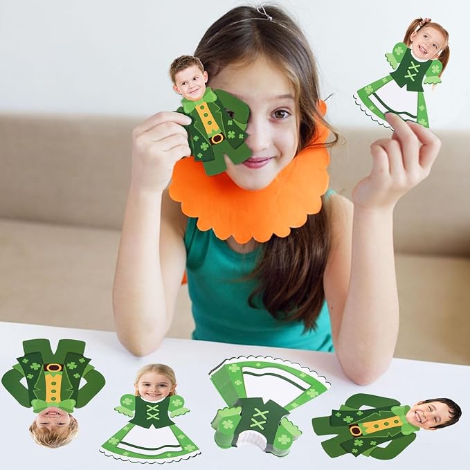 FOBSME 100 Pcs St. Patrick's Day Leprechaun Cutouts 5.91 Inch St. Patrick's Day - Image 7