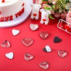 Weewooday 72 Pieces Heart Glass Craft Magnets Round Fridge Ceramic Ferrite - Image 4