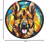 Drink Coaster Set of 6, German Shepherd Dog Mom Lover Gift, Leather Drink - Image 10