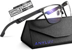ANYLUV Blue Light Blocking Glasses Men Computer Gaming Glasses Lightweight by ANYLUV