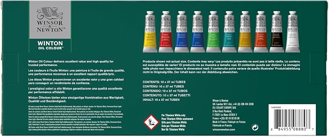 Winsor & Newton Winton Oil Color Paint, Starter Set, 10 x 37ml Tubes, 1.25 Fl Oz - Image 13