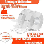 Double Sided Heavy Duty Extra Strong Adhesive Removable Tape - Image 2