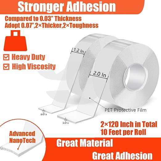 Double Sided Heavy Duty Extra Strong Adhesive Removable Tape - Image 2