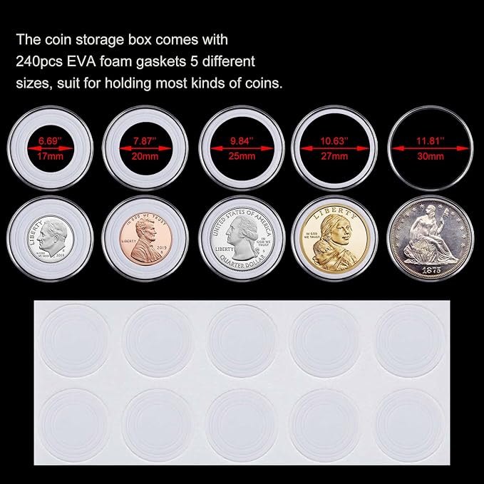 200 Pieces 30mm Coin Capsules Coin Holders - Image 2