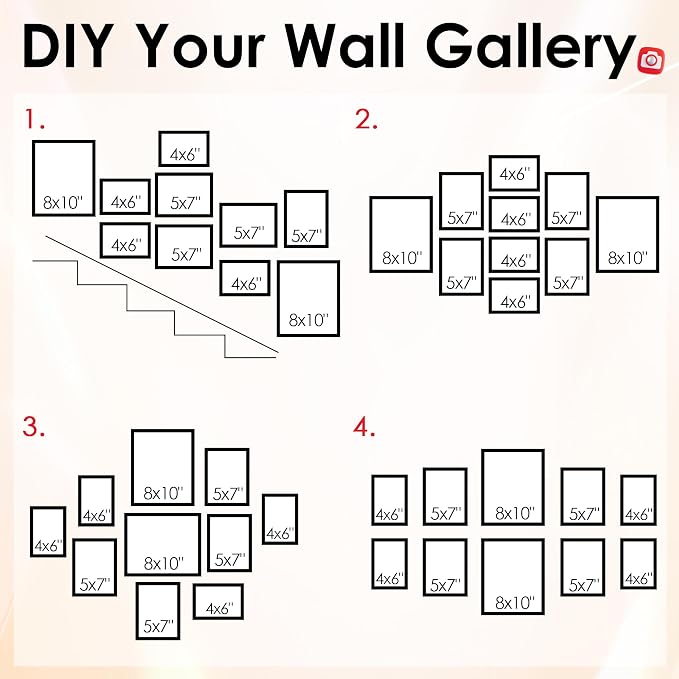 FIXSMITH 10 Pack Picture Frames Collage Wall Decor - Image 3
