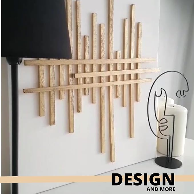 120PCS Square Basswood Dowel Rods 12 Inch – Unfinished Wood Dowels 1/4 Inch x - Image 3