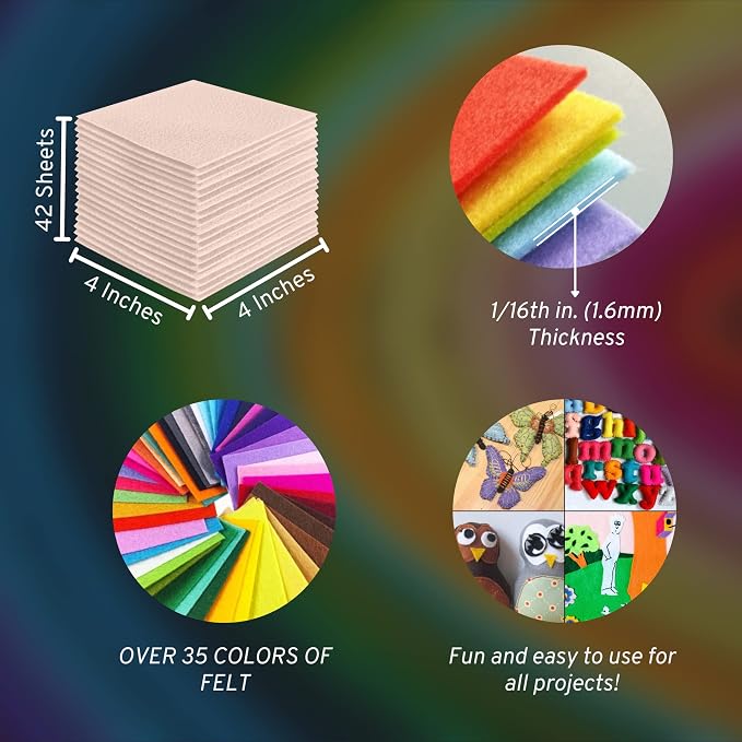 FabricLA Acrylic Felt Sheets for Crafts - Image 3