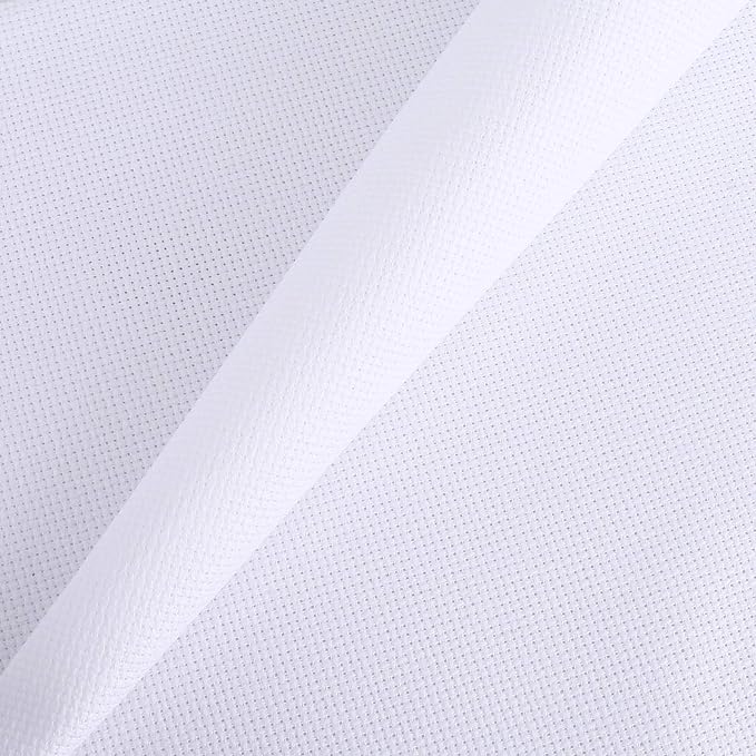 Aida Cloth 16 Count Cross Stitch Fabric, 19×28inch | Premium Cotton, Fine Weave by Donmon