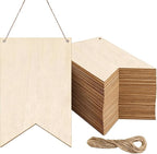 50 Pack Unfinished Blank Wood Signs Wooden Blocks by Unknown