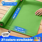 PerkHomy Medium Green Kraft Paper Roll 17.5" x 760" - Image 2