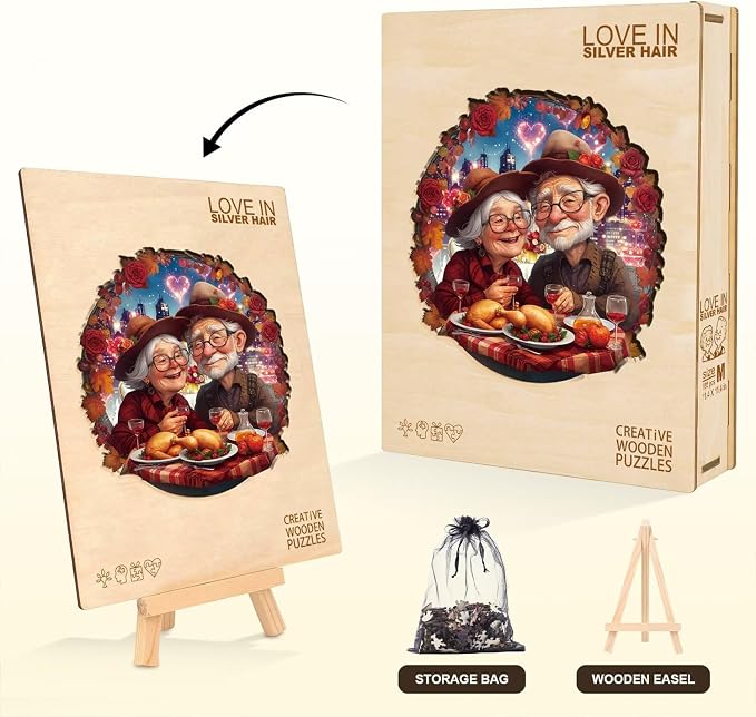 Romantic Grandma Grandpa Love Puzzles Adults Gifts - Image 5