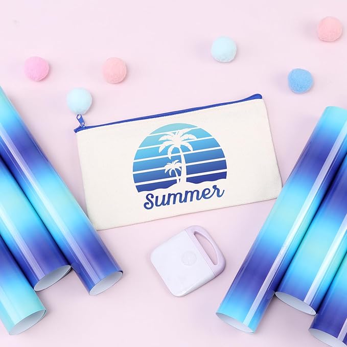 Tintnut Blue Gradient Heat Transfer Vinyl, PU HTV Sheets, easy cut & weed - Image 4