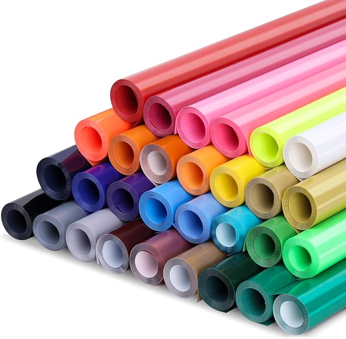 30 Pack HTV Vinyl Bundle 12" x 90 FT Heat Transfer Vinyl Rolls - Image 9