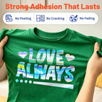TECKWRAP Heat Transfer Vinyl for T-Shirts, Holographic Silver | Easy Weed HTV - Image 5