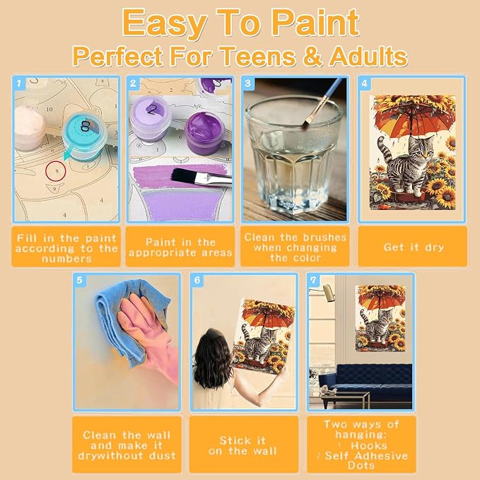 Meothan Framed Paint by Numbers Kits - Image 8