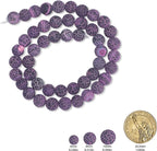 48pcs Natural Matte Purple Oxidized Gemstone Beads，8mm Frosted Round Loose - Image 2