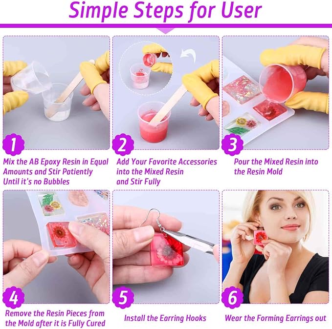 219Pcs Resin Kit for Beginners, Thrilez Resin Mold Kit - Image 6