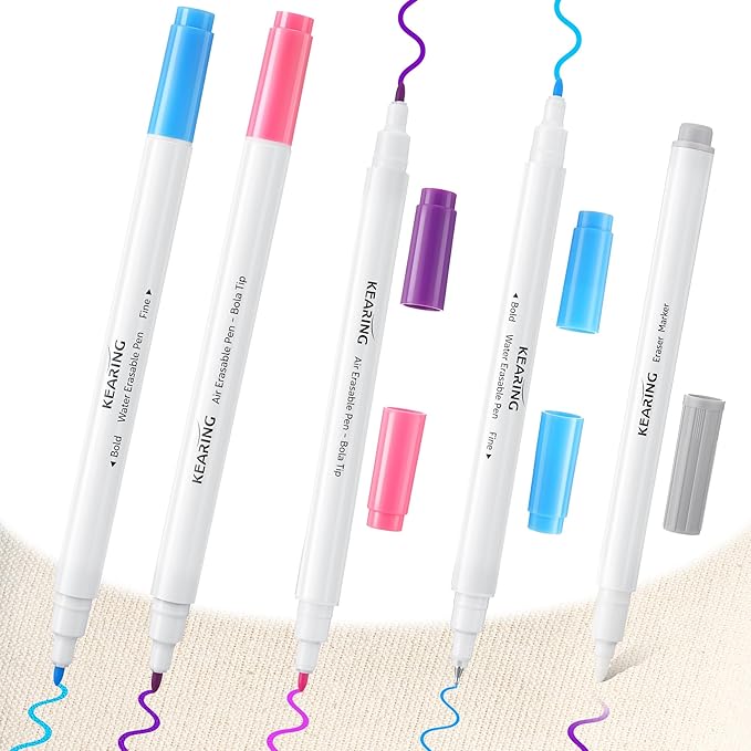 Avenuebool Fabric Markers for Sewing, Includes 2 Water Soluble Fabric Marker 2 by Unknown