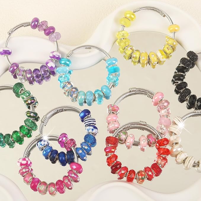 Large Hole Beads Spacer Beads Black Assorted European Craft Big Beads Large - Image 6