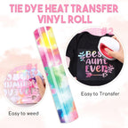 HTVSTD Red Tie Dye HTV Heat Transfer Vinyl 12×8ft Iron on Vinyl | Vivid Color - Image 4
