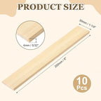 MECCANIXITY 10Pcs Wood Strips Slats, 5/32" x 1‑1/4" x 8" Thin Wood Sticks Flat - Image 2