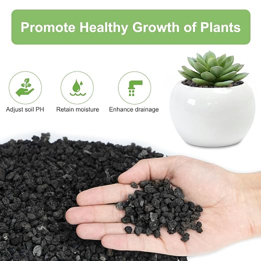 Pulovin 5 lbs Pebbles for Indoor Plants, 1/5 Inch Small Lava Rock for Plants - Image 3