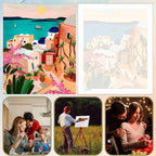 5DDIYART Seaside Town Paint by Numbers - Image 3