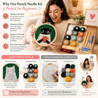 CELCRAFTIQUE Punch Needle Kits for Adults Beginner, Tool - Image 7