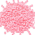 1000 Pcs Acrylic Pink DIY Pony Beads 6x9mm Bulk by Gxueshan