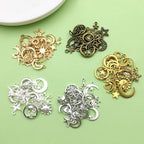 Valentine's Day Heart Charms Set, Decorative Rose and Flower Designs - Image 2