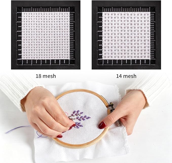 14 Mesh Needlepoint Canvas, Cross Stitch, Knit Crochet DIY Craft Projects - Image 5