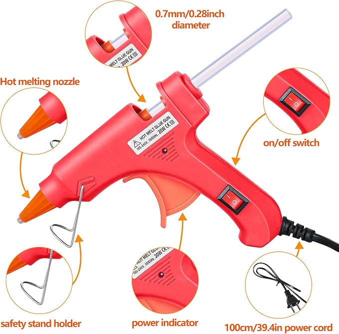 Mini Hot Glue Gun Kit 8 Pieces Hot Melt Gun Crafts - Image 5