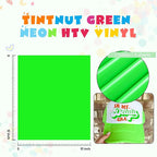 Tintnut Lime Green Neon Heat Transfer Vinyl-6 Pcs 12x10in Iron on Vinyl | - Image 2