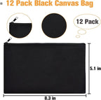 ZeeDix Canvas Zipper Pouch Bulk – 8.3 x 5 Inches Cotton Canvas Pouches - Image 2