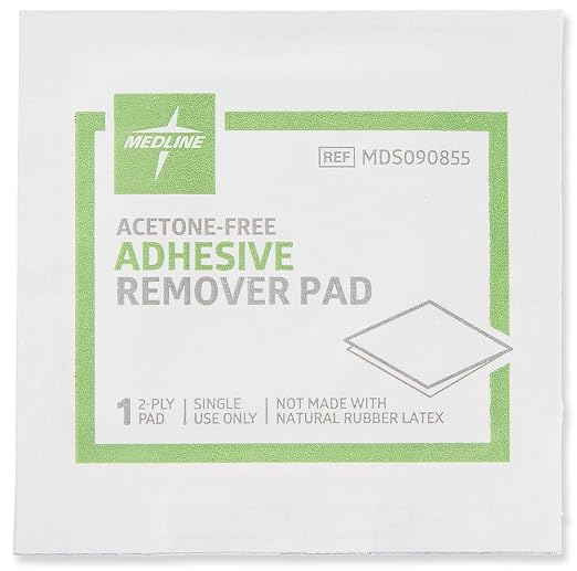 Medline Adhesive Remover Pad, Acetone-Free, 2-Ply Pad - Image 4