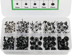 140Pcs Needle Felting Eyes 6-10mm mini Glass Black - Image 3