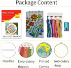 Zhenqing Pink Floral Bouquet Cross Stitch Kit - Image 4