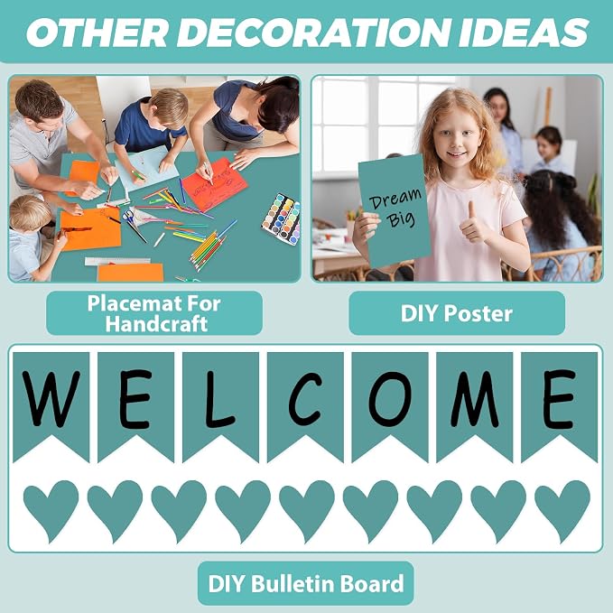 Qyeahkj 17.7in x 20ft Bulletin Board Paper Roll Bulletin Board Background Paper - Image 4