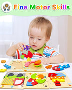 Yetonamr Wooden Toddler Puzzles Gifts Toys - Image 3