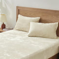 BEDELITE Velvet Fitted Sheet and Pillowcases Set, Luxury Soft Fuzzy Bottom Sheet by BEDELITE