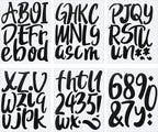 Outus 576 Pcs 8 Sheets Letters Stickers Vinyl Alphabet Number Decals Back to by Outus