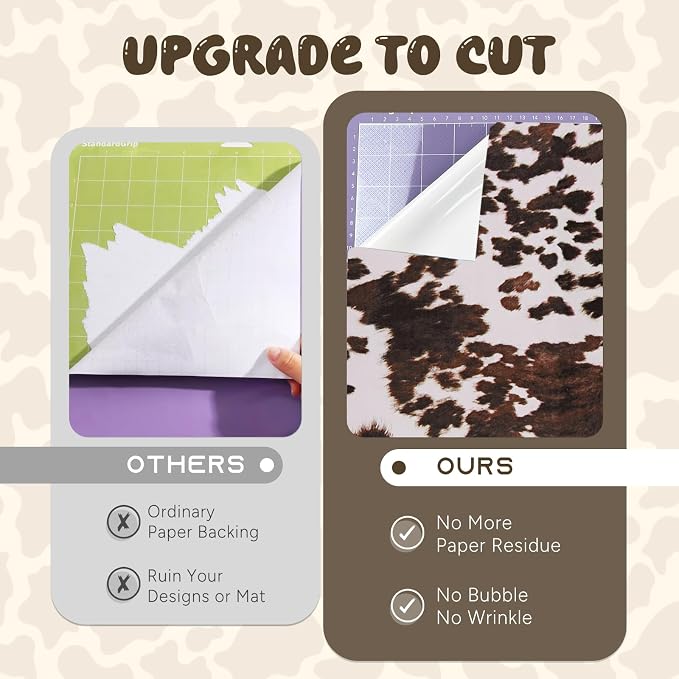 Tintnut Cow Print Permanent Vinyl 8 Sheets 12x10in Permanent Adhesive Vinyl | - Image 4