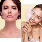 NACHLYNN 6480 Pcs Flat Back Pearl 7 Sizes Half Round Beads Gold - Image 5