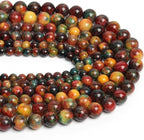 60pcs Smooth Natural Agate Beads，6mm Dragon Vein Gemstone Round Loose Stone - Image 8