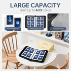 4 Pocket Card Binder for 400 Cards, Premium PU Zipper Card Collection Album - Image 5