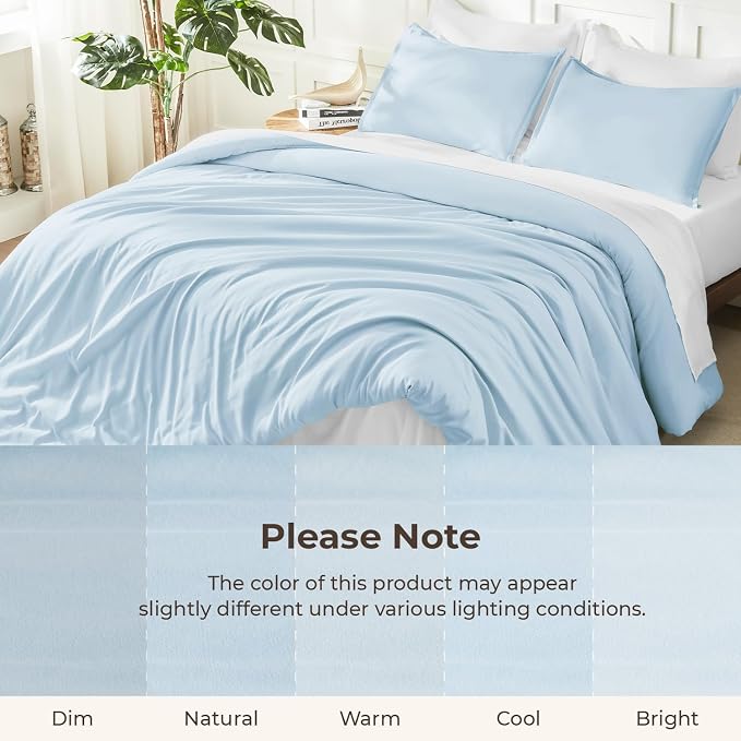 Litanika Comforters Light Blue California King Size, 3 Pieces Cal King - Image 8